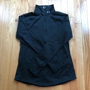 Under Armour Cold Gear Black 1/4 Zip Pullover Md